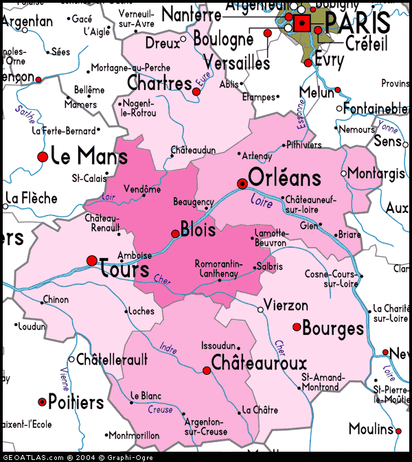 distance entre orleans tours