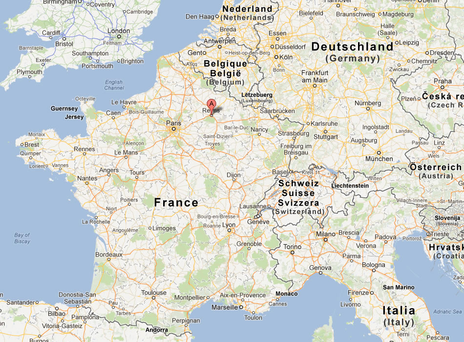 karte von Reims frankreich