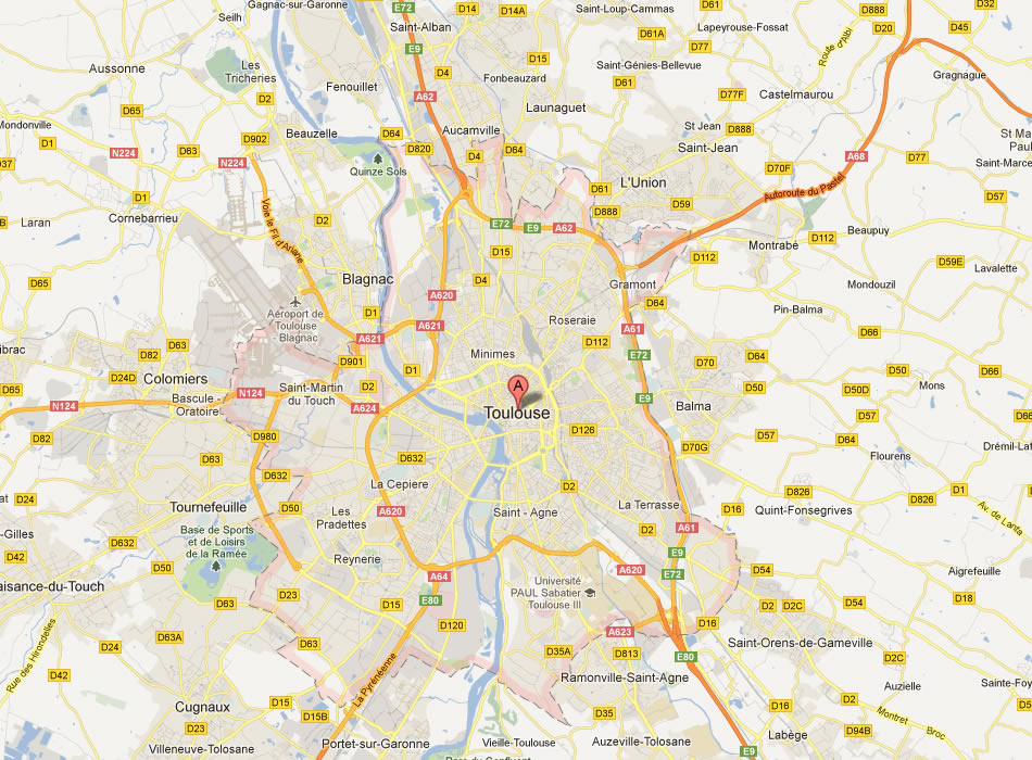 karte von Toulouse