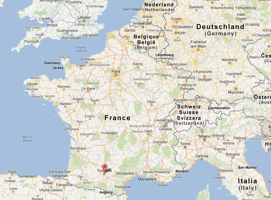 karte von Toulouse frankreich