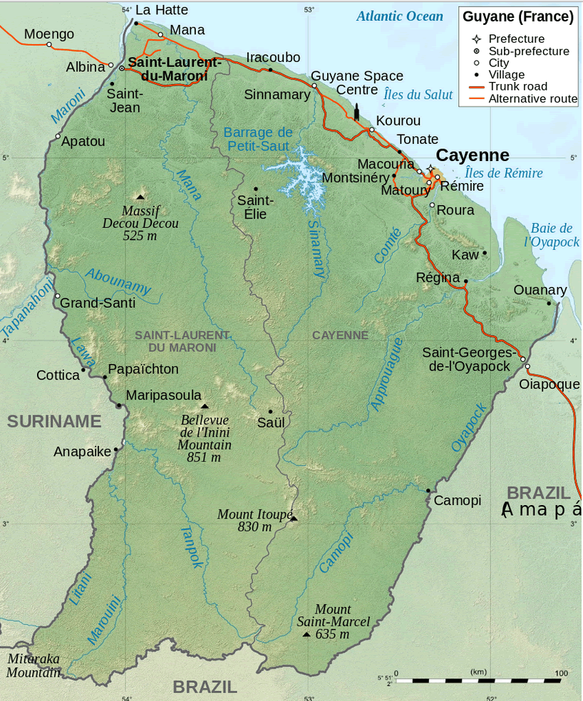 frankreich guyane karte