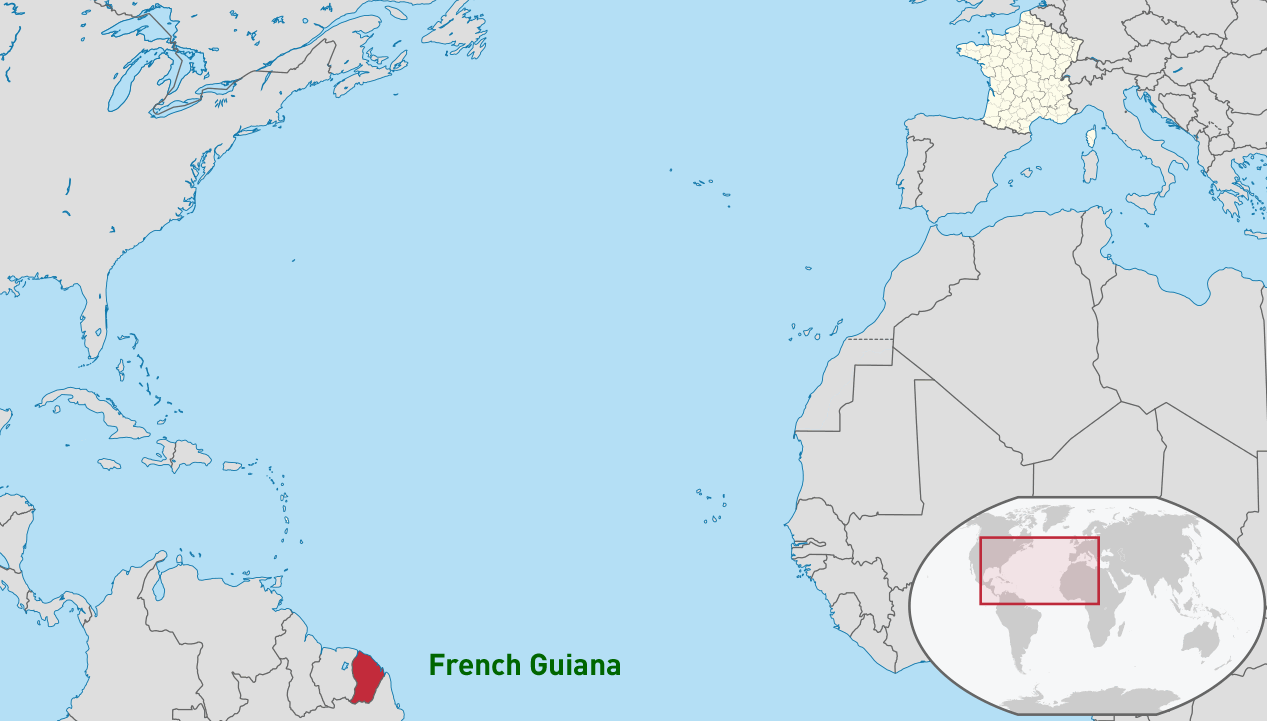 wo ist Französisch Guayana im dem welt