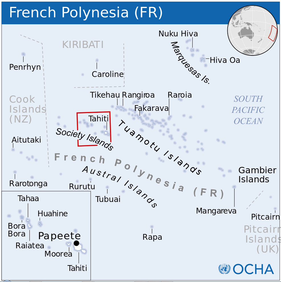 Französisch Polynesien lage karte