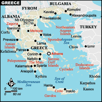 griechenland karte