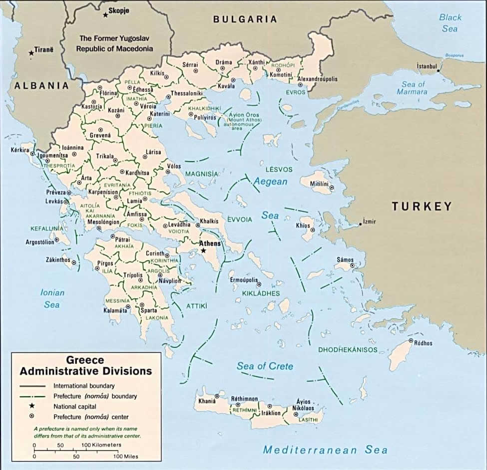 griechenland division karte