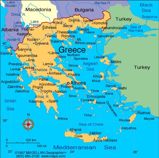 griechenland karte grenze