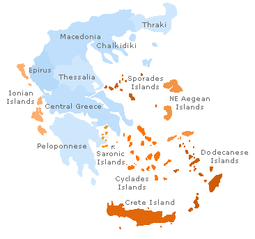 griechenland karte inseln