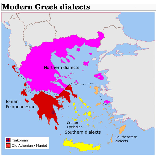 modern greek dialekts