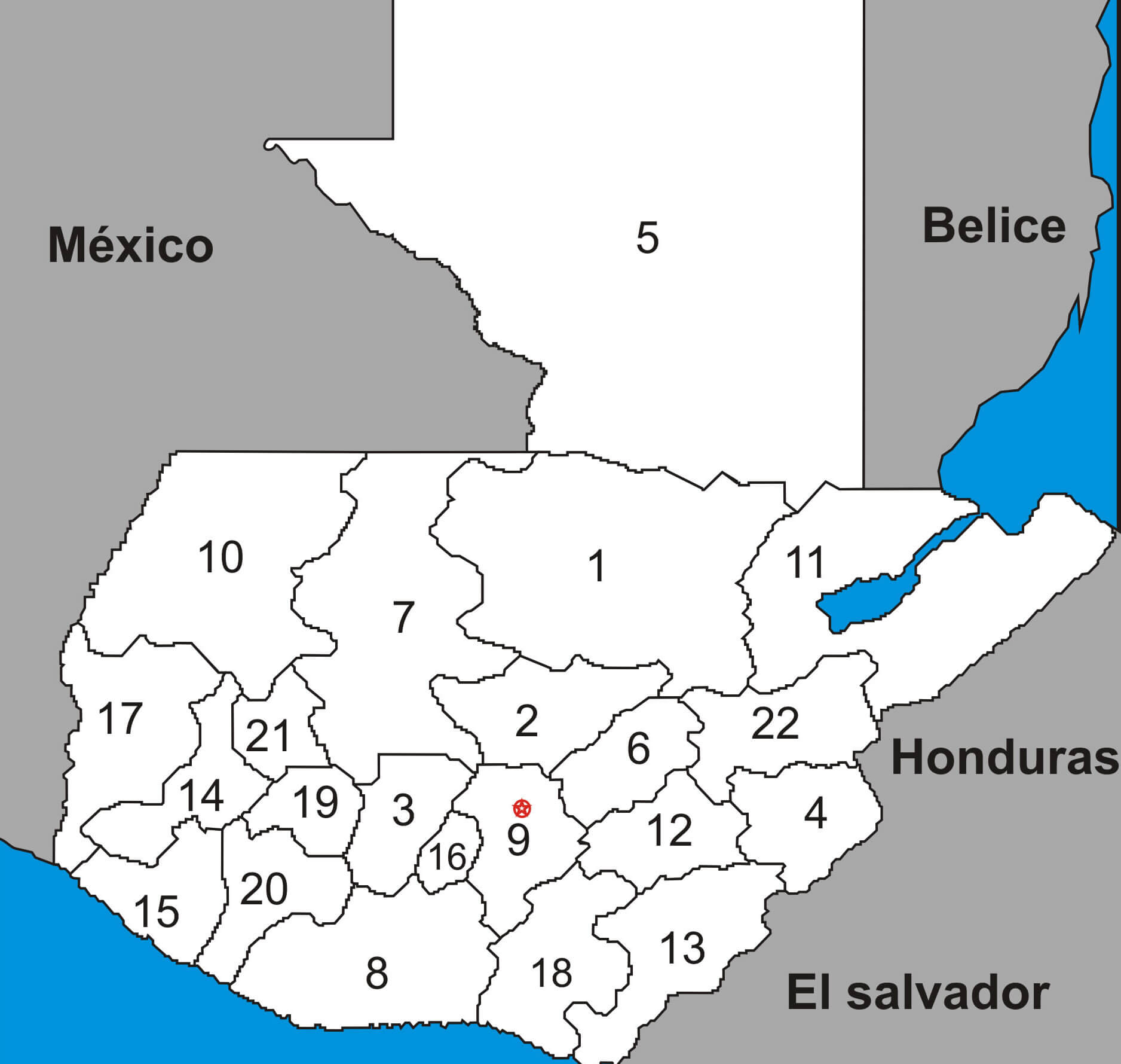 abteilungen von guatemala karte 2010