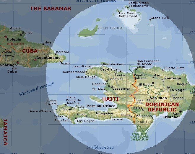 Карта гаити на карте