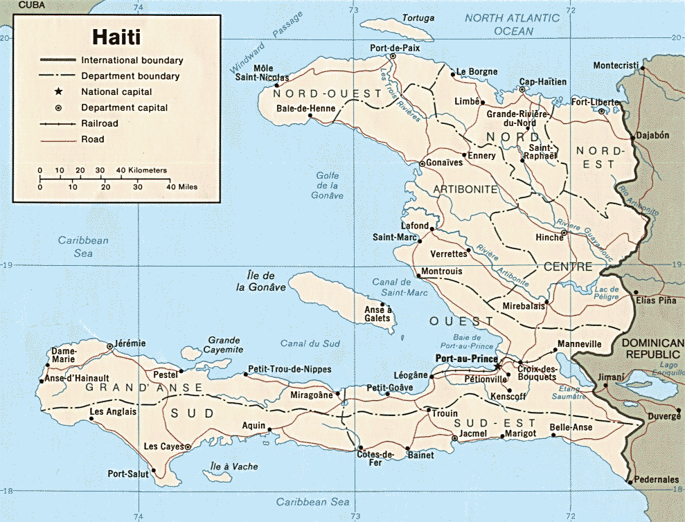 Haiti politisch karte 1987