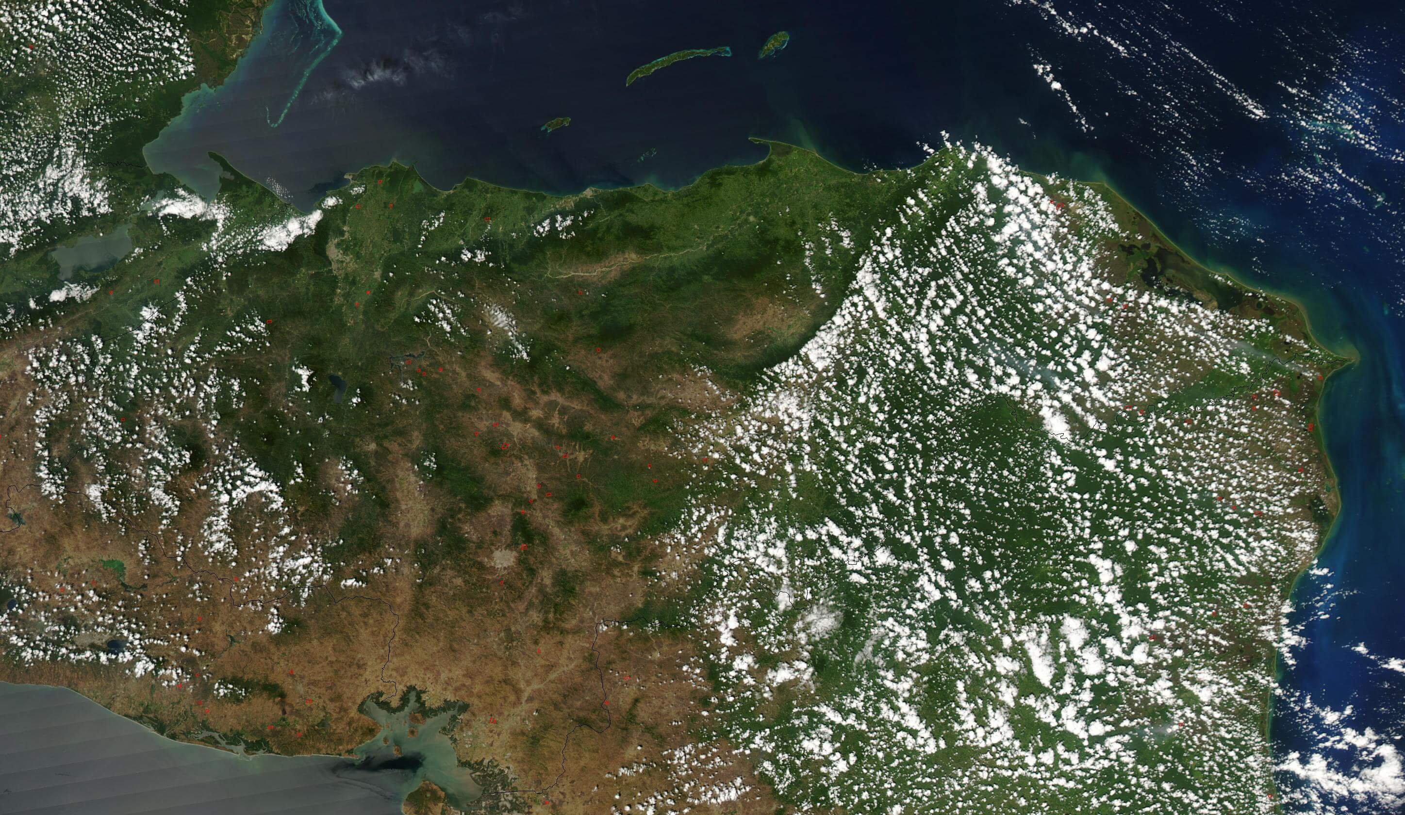 satellit bild foto von honduras