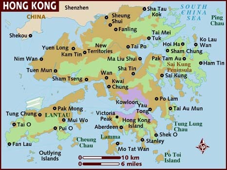 Hong Kong Karte