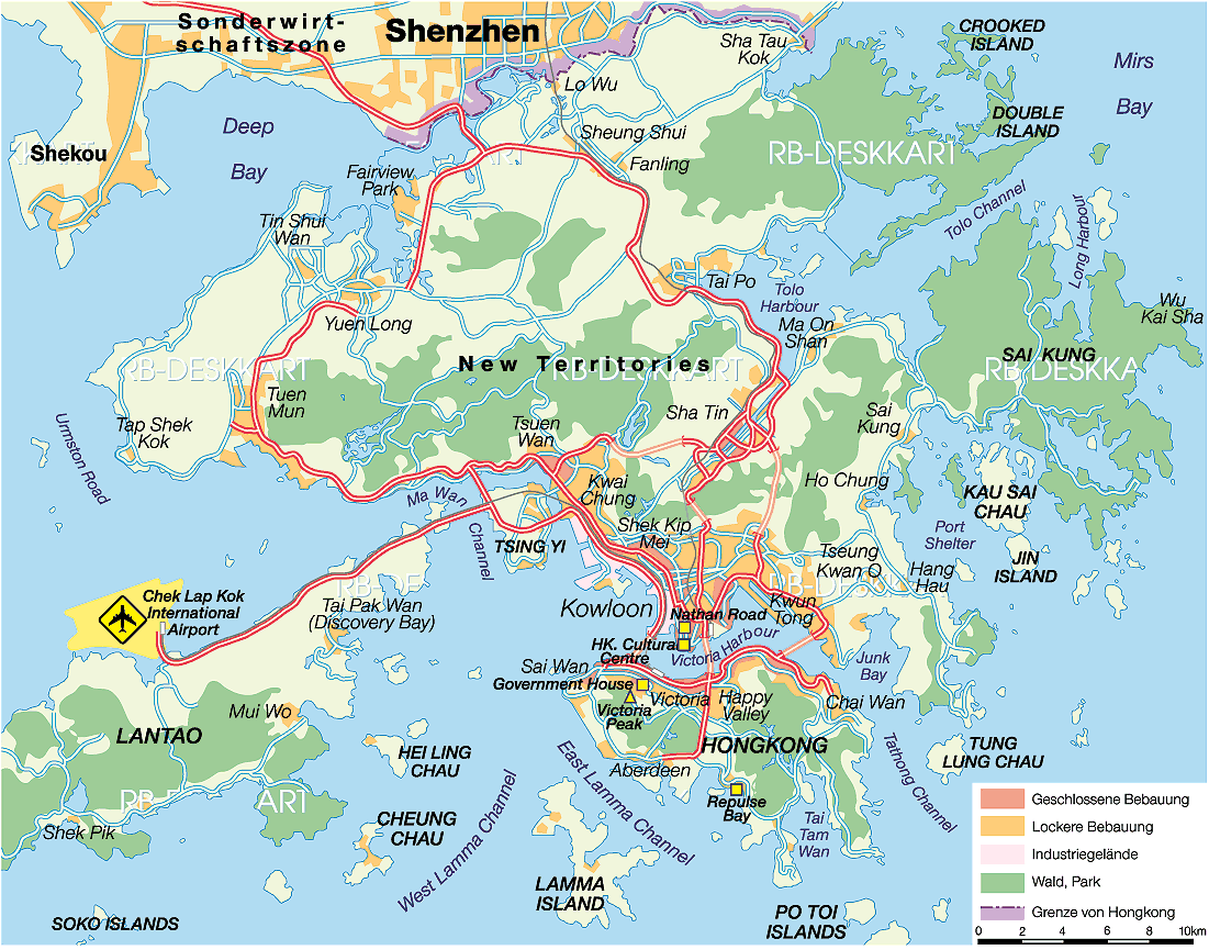 strase karte von hong kong