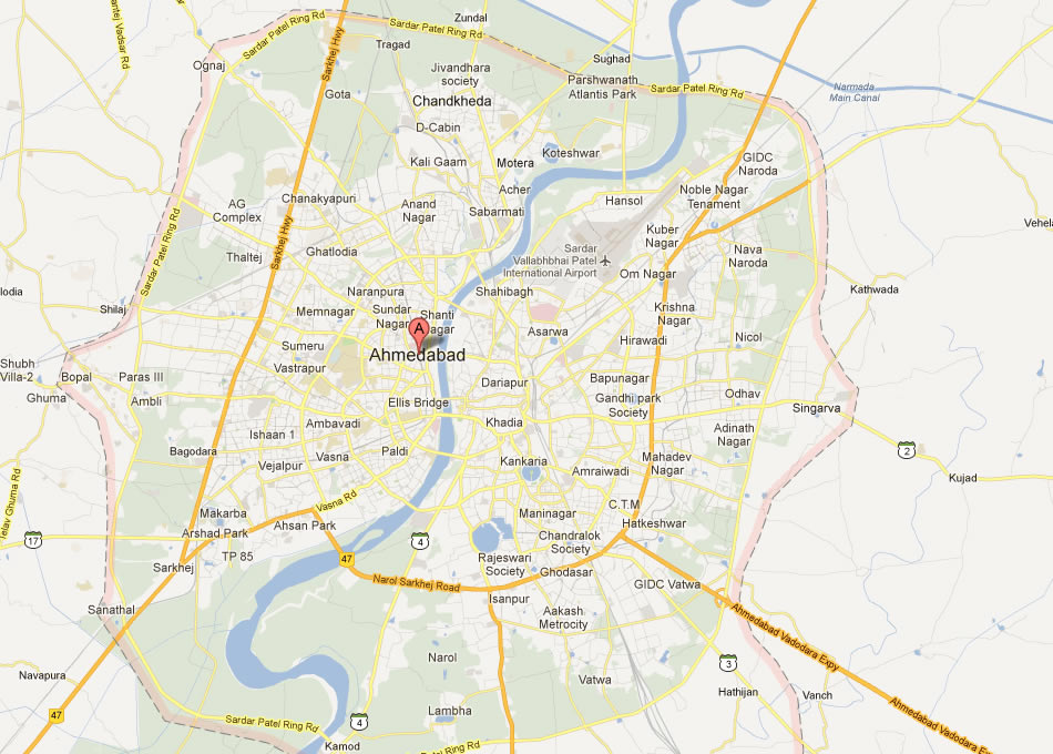 karte von Ahmadabad