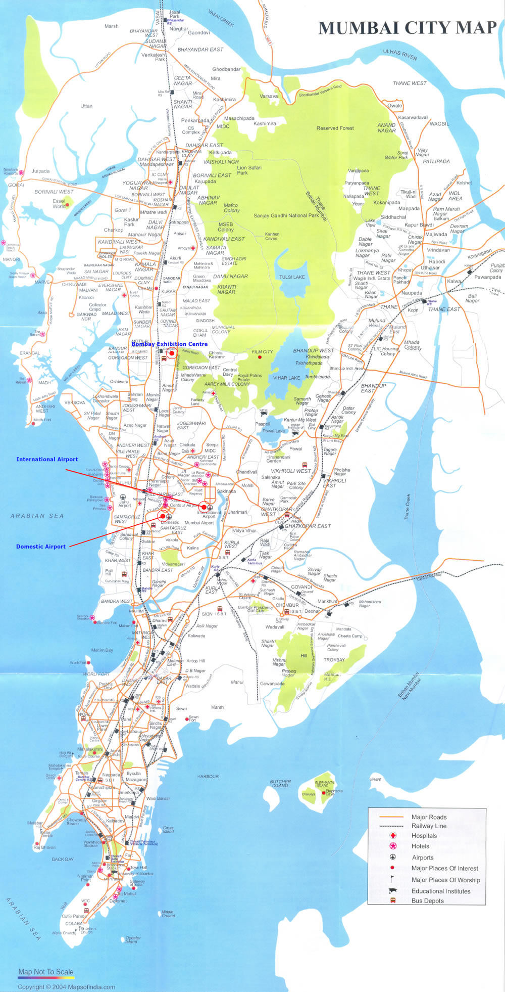 stadt karte von mumbai