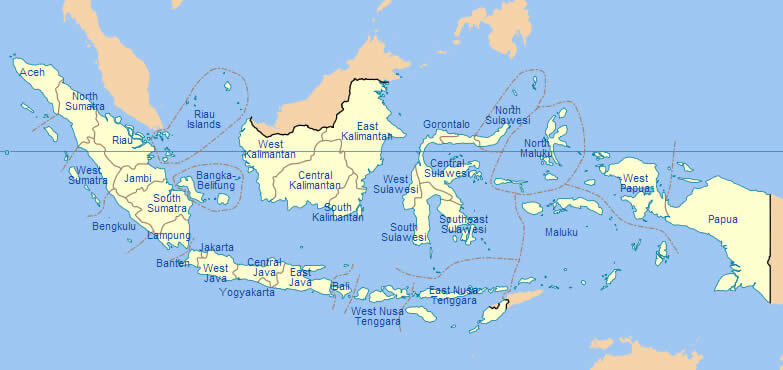 karte von indonesiens inseln