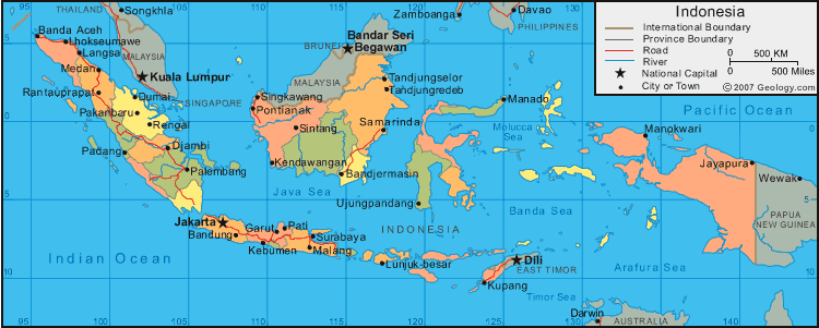 karte von indonesien