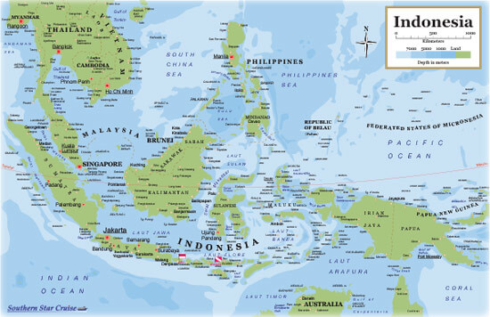 karte von indonesien grenzen