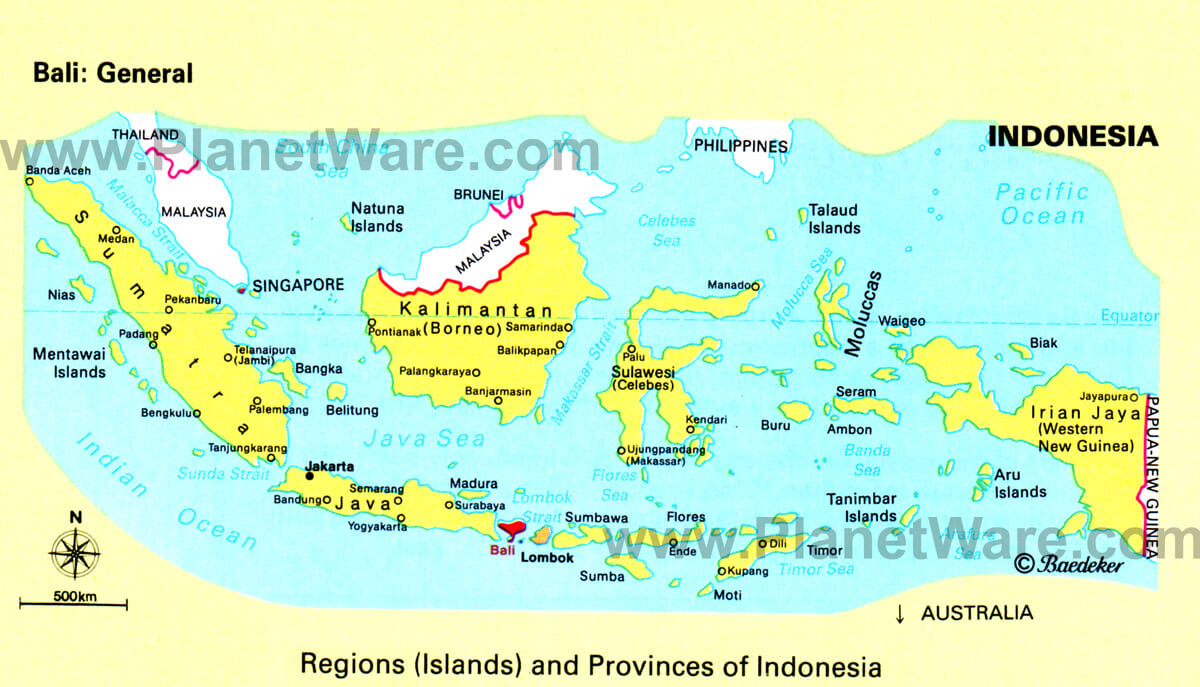 regionen provinzen von indonesien karte