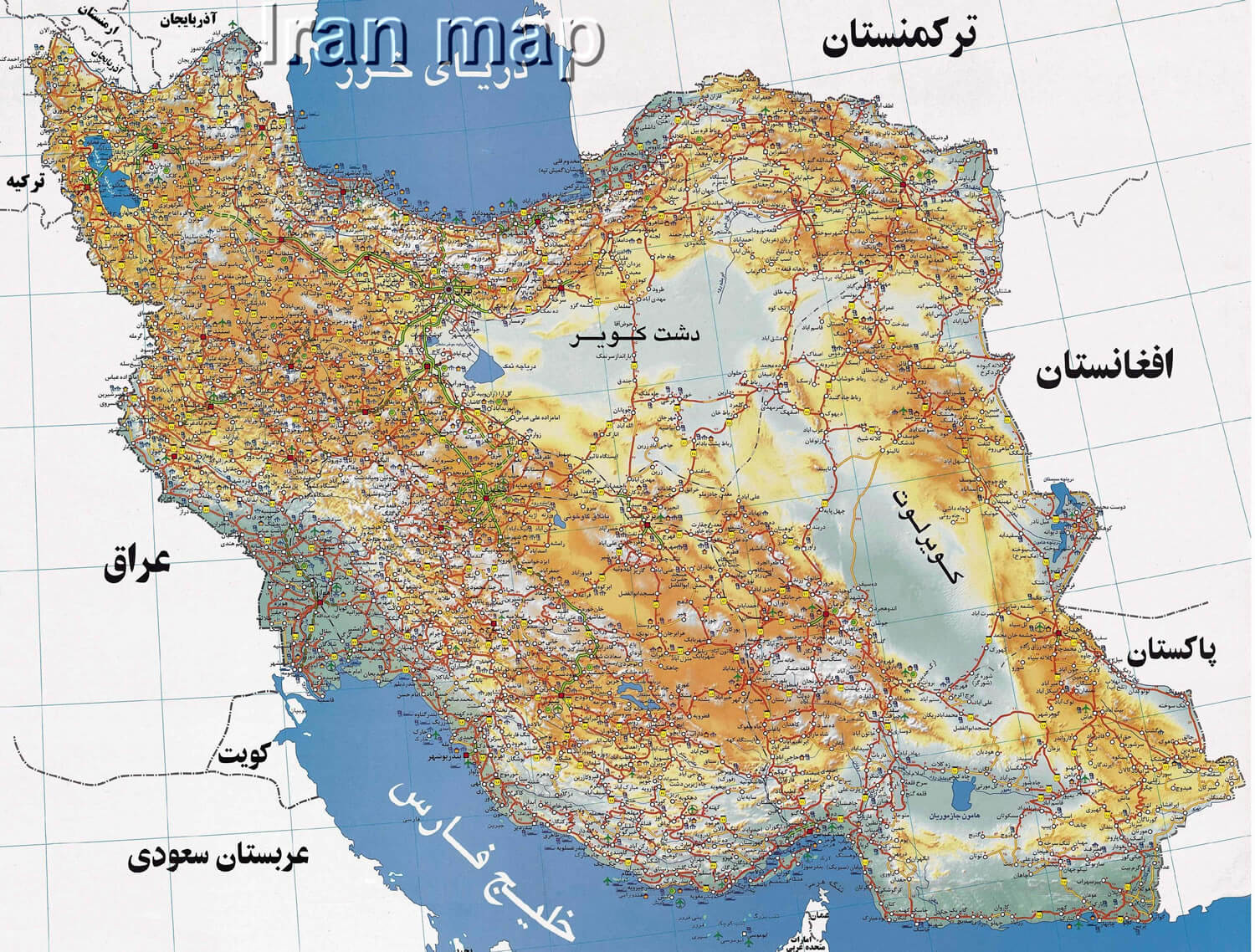 iran karte im persisch