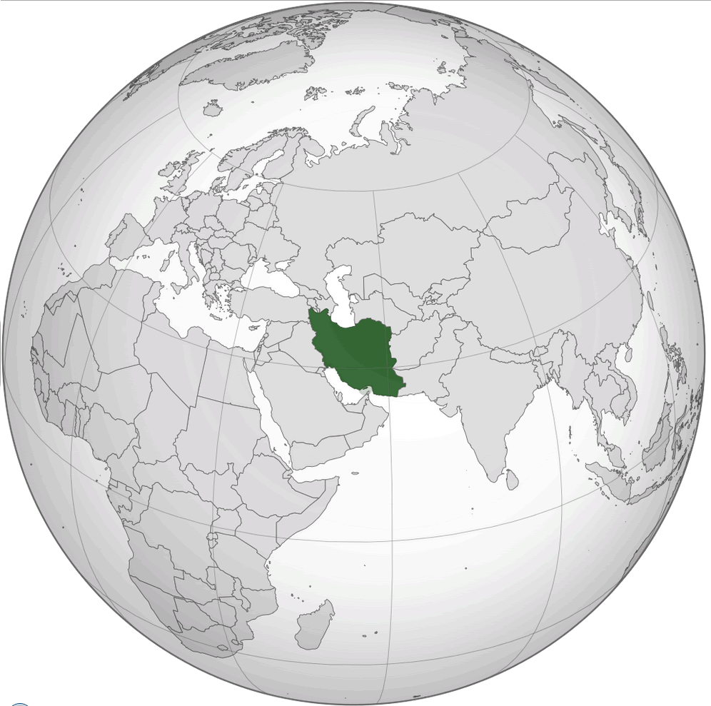 iran lage karte