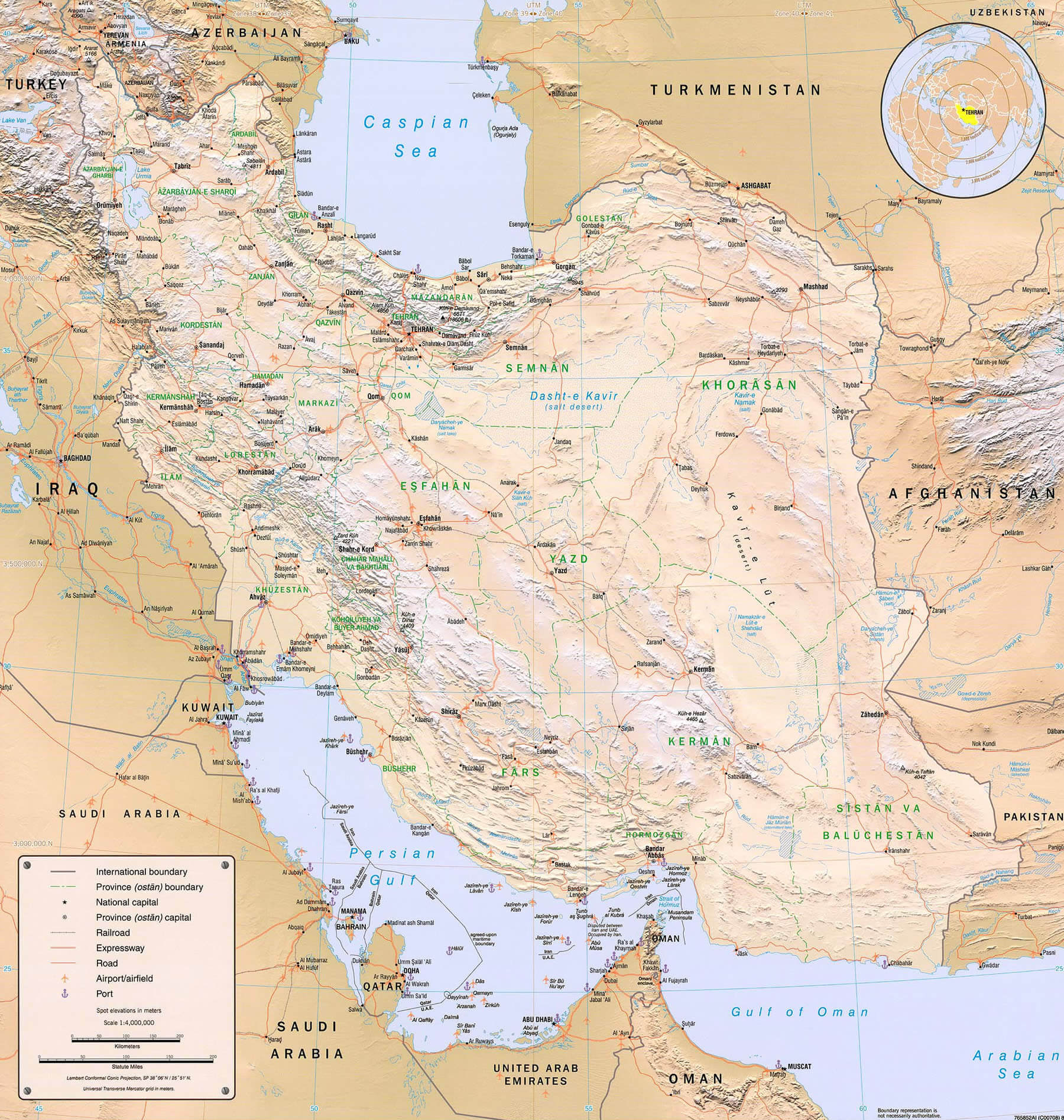 karte von iran