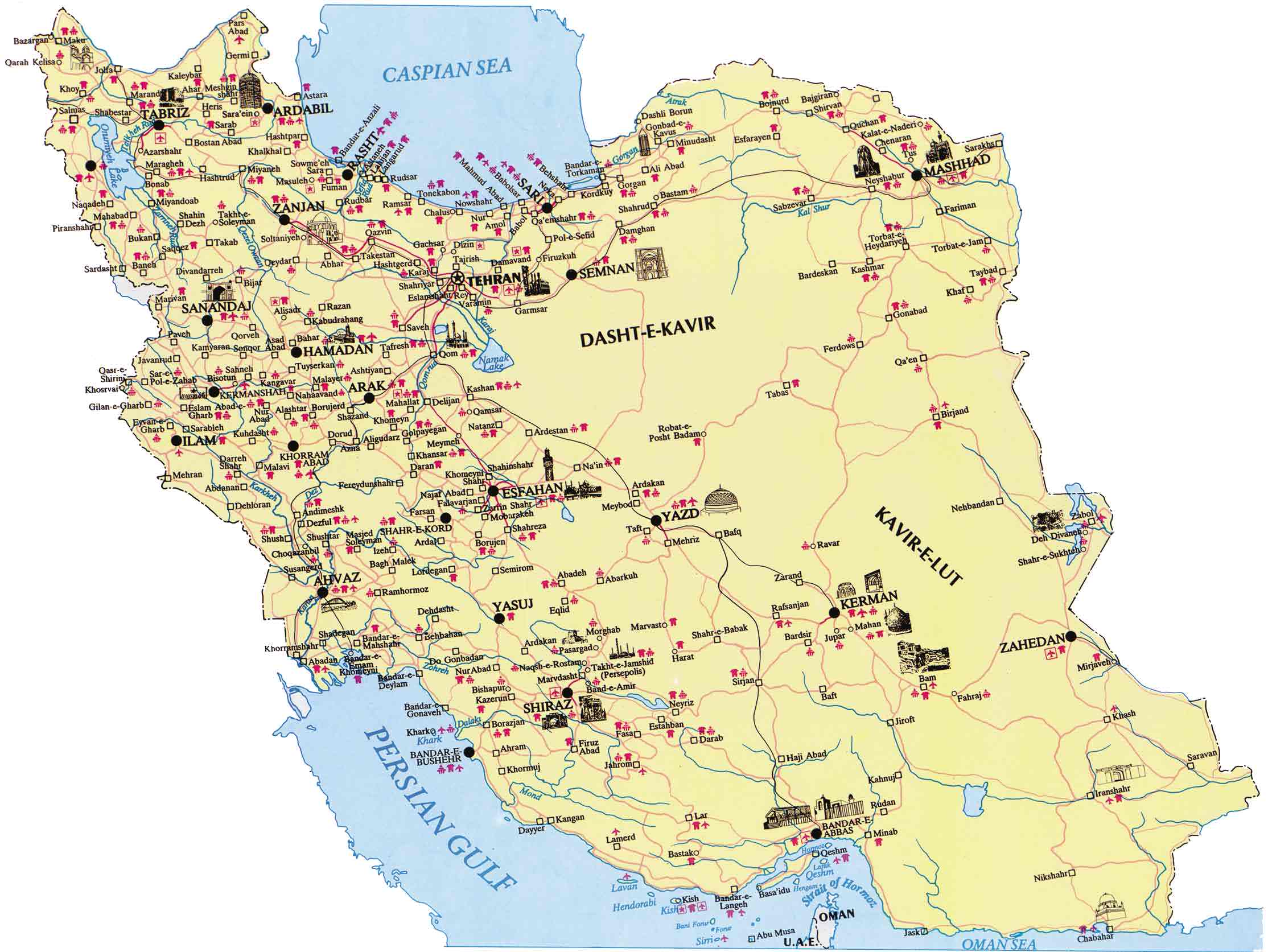 karten von iran