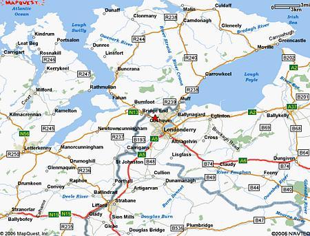 Derry regional karte