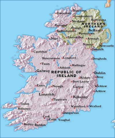 irland karte Derry