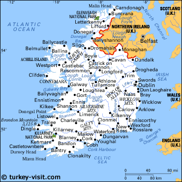 irland karte Derry