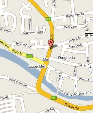 strase karte von Drogheda