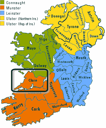 irland karte Galway