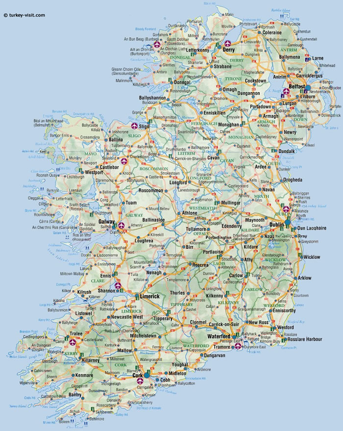 irland politisch karte Galway