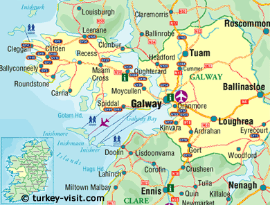 regional karte von galway