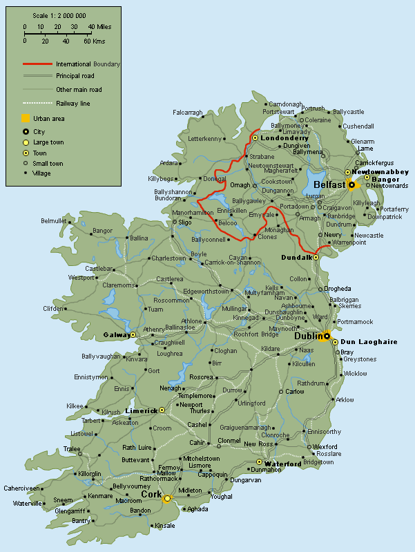 irland karte