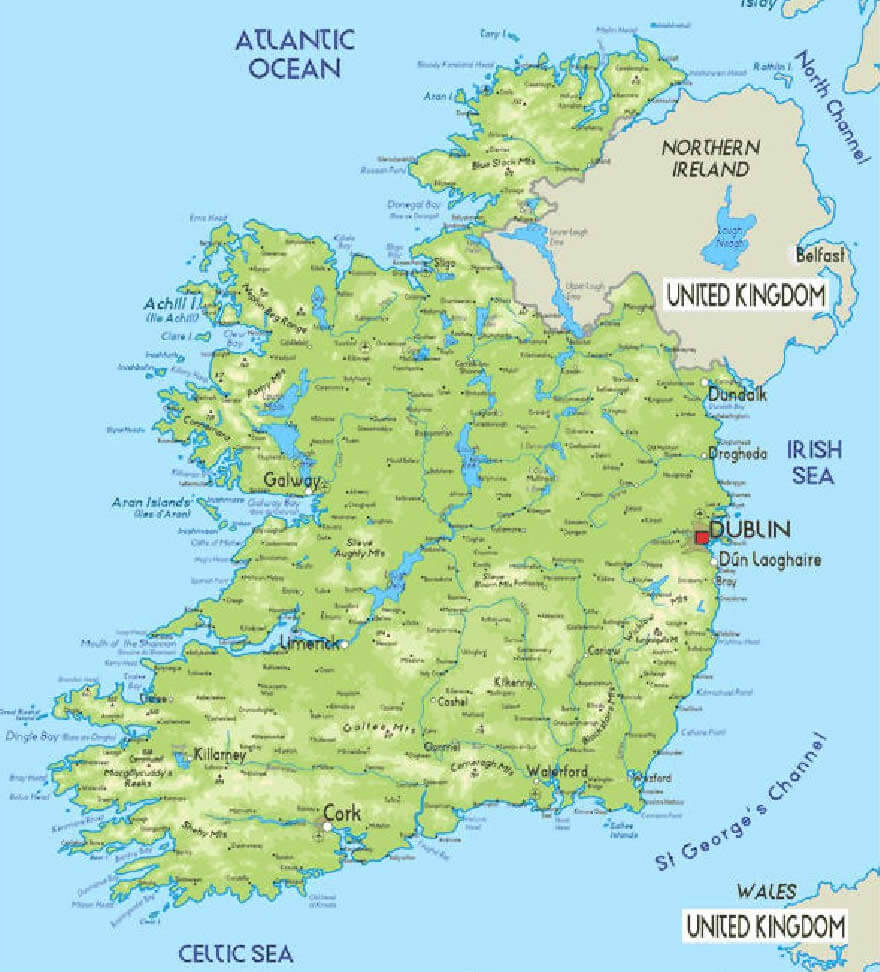 karte von irland