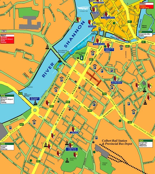 Limerick Tourist karte