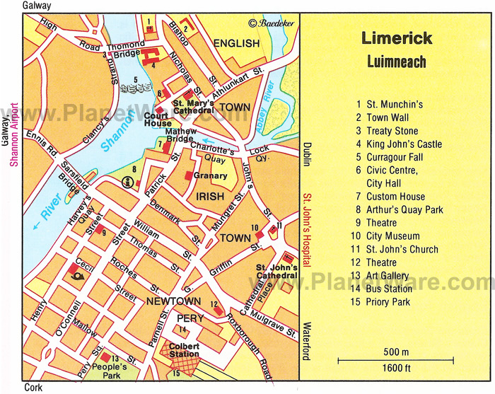 limerick bezirke karte