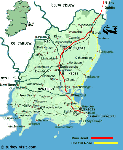 Wexford region karte
