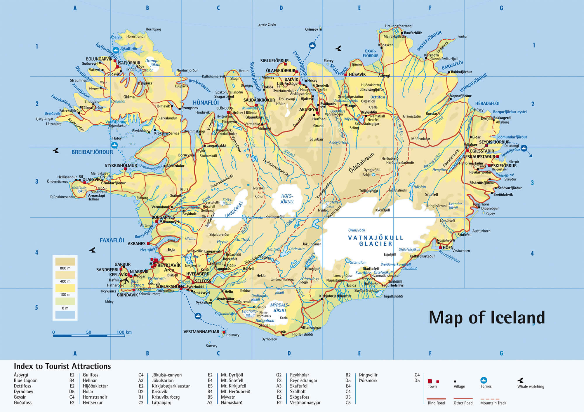 strase karte von island