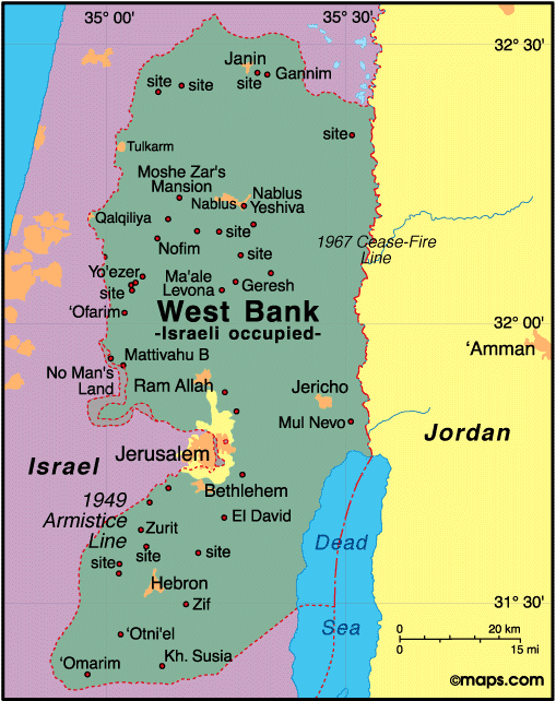 israel karte west bank