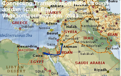 israel karte agypten jordanienien