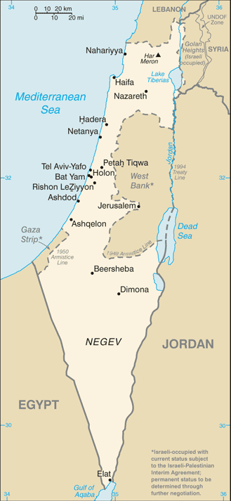israel karte palastina