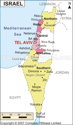 karte von israel