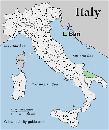 bari italien karte