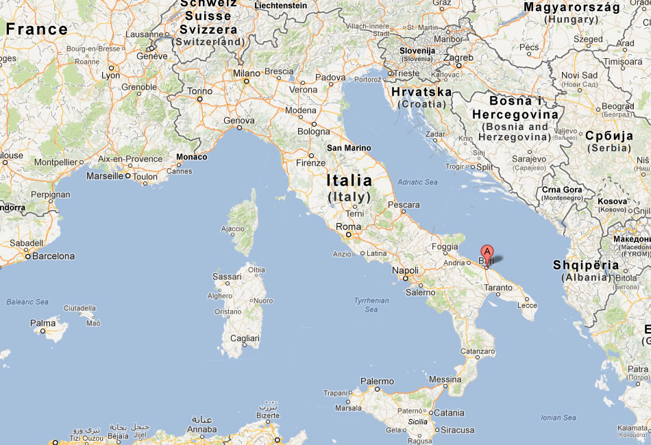 karte von Bari italien
