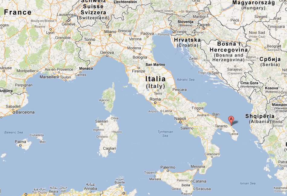 karte von Brindisi italien