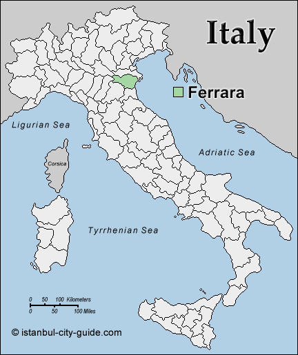italien karte Ferrara