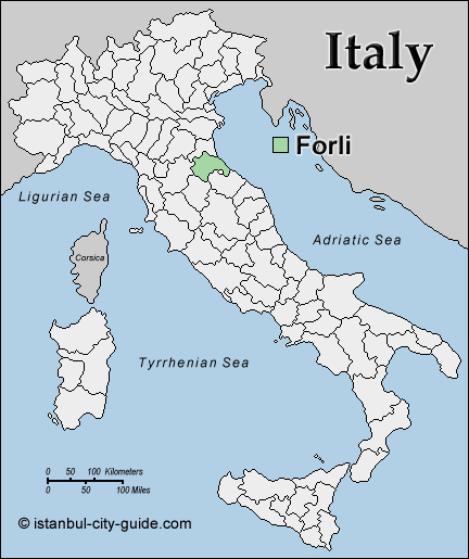Forli italien karte